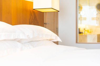 Beyaz rahat yastık Yatak Dekorasyon