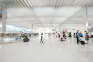 Soyut bulanıklık ve ufuk Havaalanı terminal iç