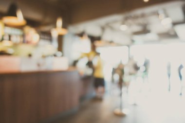 Arka plan için blur coffee shop kafe iç