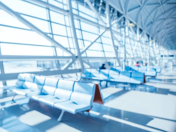 Abstract blur and defocused airport terminal interior — Stock Photo, Image