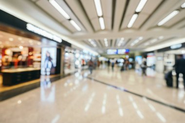 Soyut bulanıklık ve ufuk Havaalanı terminal iç