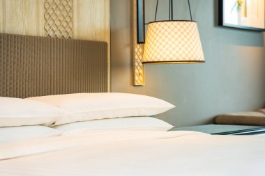 Beyaz rahat yastık Yatak Dekorasyon