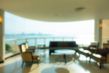 Soyut bulanık otel lobisi iç oda