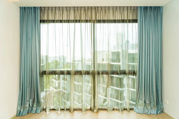 Beautiful window and curtain decoration interior — Stock Photo, Image