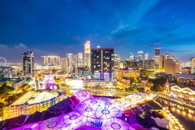 Singapur şehir dış bina güzel mimari