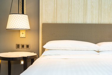 Beyaz rahat yastık Yatak Dekorasyon