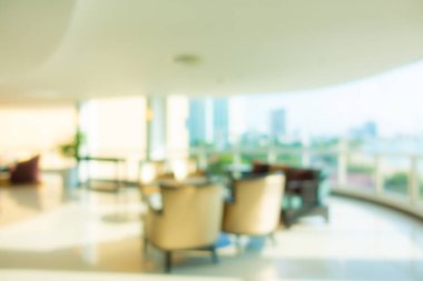 Soyut bulanık otel lobisi iç oda