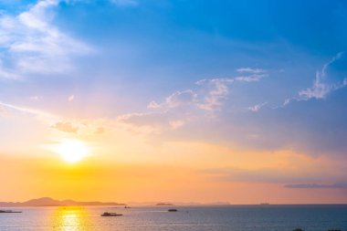 Tayland 'ın Pattaya şehrinin etrafındaki güzel deniz manzarası