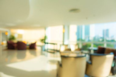 Soyut bulanık otel lobisi iç oda