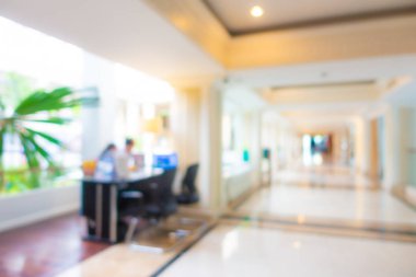 Soyut bulanık otel lobisi iç oda