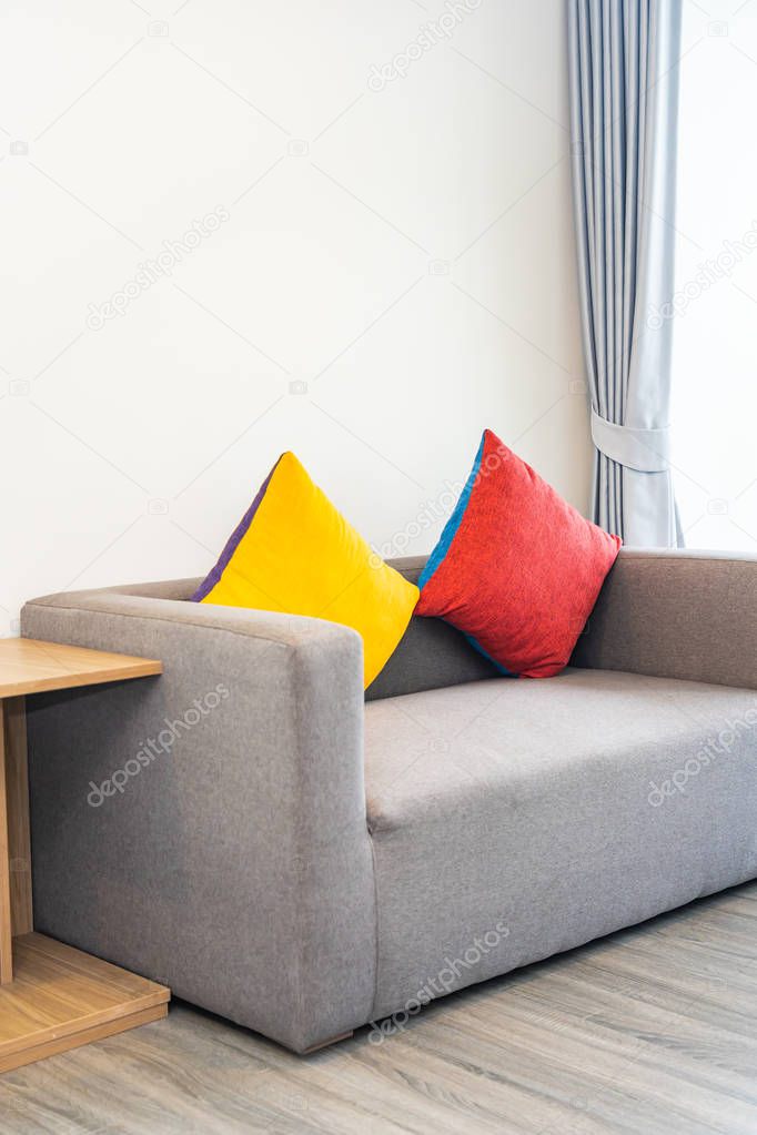 Pillow on sofa chair decoration interior