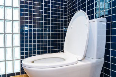 Banyo içindeki klozet kapağı.