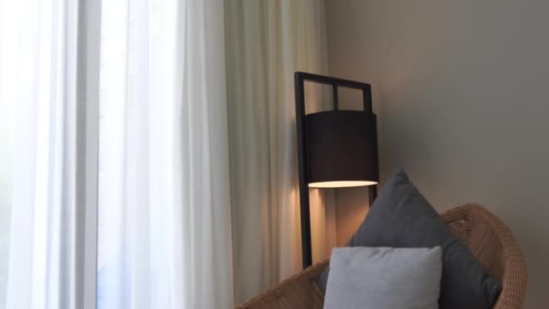호텔에 스러운 침실의 — 비디오