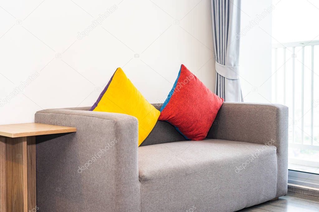 Pillow on sofa chair decoration interior