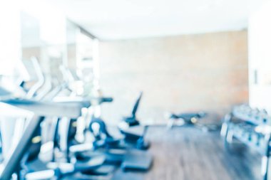 Spor salonu iç soyut bulanıklık fitness ekipmanları