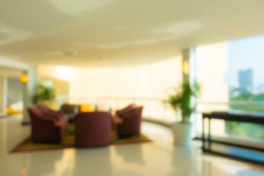 Soyut bulanık otel lobisi iç oda