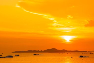 Tayland 'ın Pattaya şehrinin etrafındaki güzel deniz manzarası