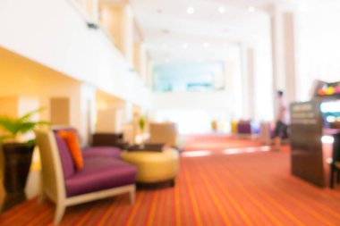 Soyut bulanık otel lobisi iç oda