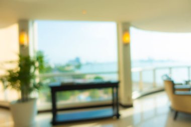 Soyut bulanık otel lobisi iç oda