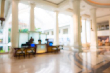 Soyut bulanık otel lobisi iç oda