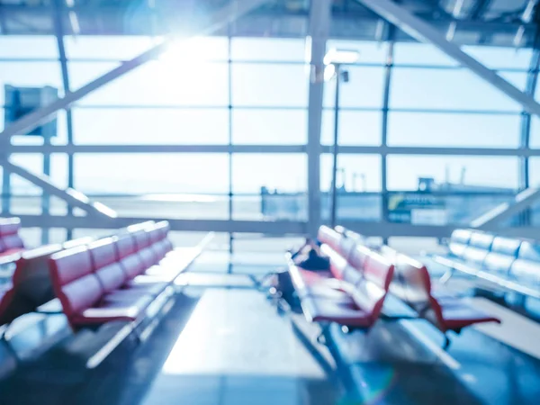 Abstract blur and defocused airport terminal interior — Stock Photo, Image