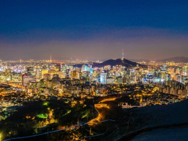 Bina Cityscape Seoul City güzel mimari