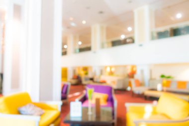 Soyut bulanık otel lobisi iç oda