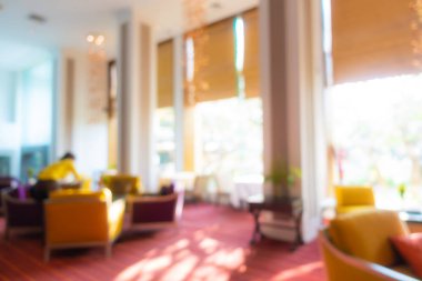 Soyut bulanık otel lobisi iç oda