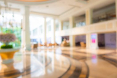 Soyut bulanık otel lobisi iç oda