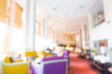 Soyut bulanık otel lobisi iç oda
