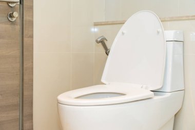 Banyo içindeki klozet kapağı.