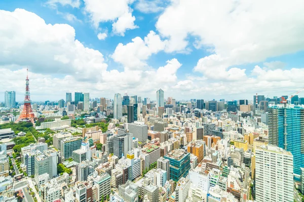 Hermoso edificio de arquitectura en tokyo skyline de la ciudad —  Fotos de Stock