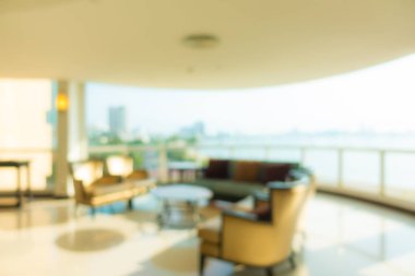 Soyut bulanık otel lobisi iç oda