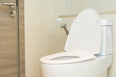 Banyo içindeki klozet kapağı.