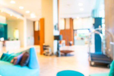 Otelde soyut bulanıklık ve defokus lobi dekorasyonu