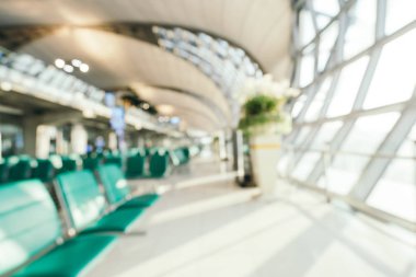 Soyut bulanıklık ve ufuk Havaalanı terminal iç