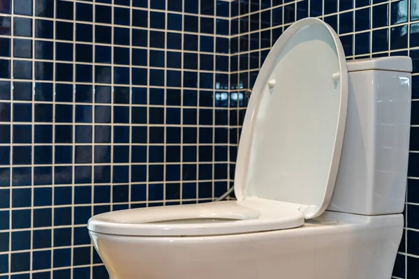 Bol de siège de toilette dans la salle de bain — Photo