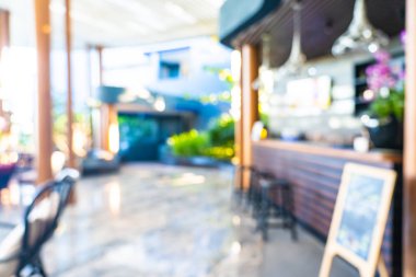 Lokanta ve kafe kafenin içi soyut bulanık.