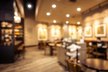 soyut bulanık kahve dükkanı iç mimarisi