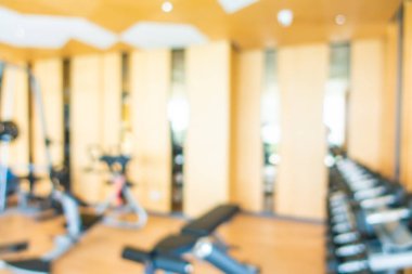 Soyut bulanıklık ve spor salonu iç fitness ekipmanları bulanıklaştırma
