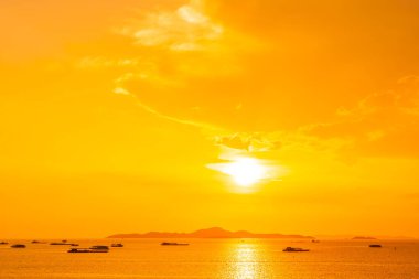 Tayland 'ın Pattaya şehrinin etrafındaki güzel deniz manzarası