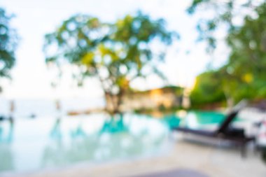 Hotel resort açık yüzme havuzunda bulanıklık