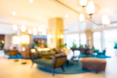 Soyut bulanık otel lobisi iç oda