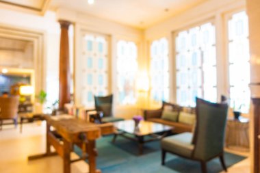 Soyut bulanık otel lobisi iç oda