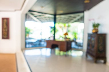 Soyut bulanık otel lobisi iç oda