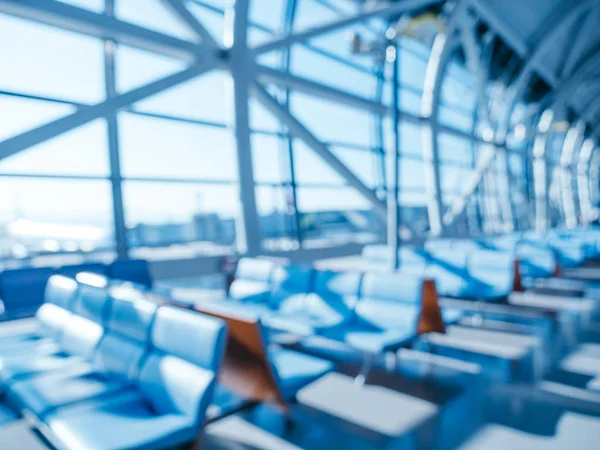 Abstract blur and defocused airport terminal interior — Stock Photo, Image