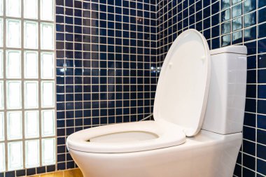 Banyo içindeki klozet kapağı.