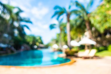 Hotel resort açık yüzme havuzunda bulanıklık