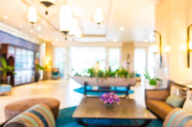 Soyut bulanık otel lobisi iç oda