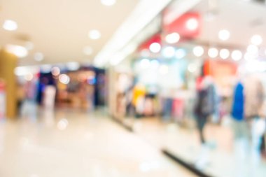 Mağazanın içindeki soyut bulanık alışveriş merkezi